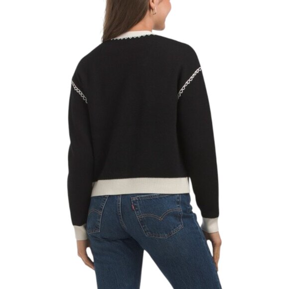 THEORY Merino Wool Blend Blanket St Cardi Mor Sweater - Picture 2 of 2